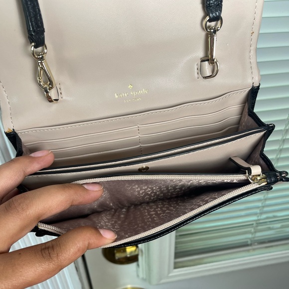 ✨💎Kate Spade 💎✨Summer Ward Place Black with Creamy Pink Details woc crossbody - Picture 7 of 8